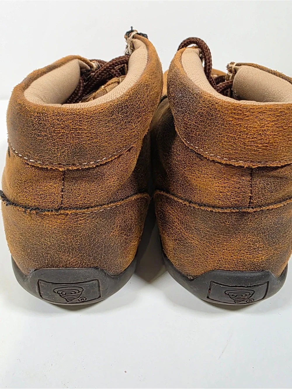 Twister Tan and Dark Brown Kids Moccasin Boots Size 12